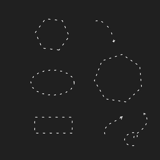 marcado de la forma del icono con línea discontinuada