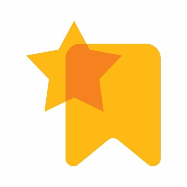 Marcador favoritos estrella icono amarillo botón