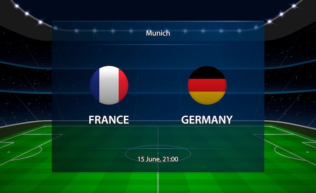 Marcador de fútbol de francia vs alemania.