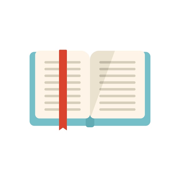 Marcador icono vector plano Libro favorito Cuento espacio aislado