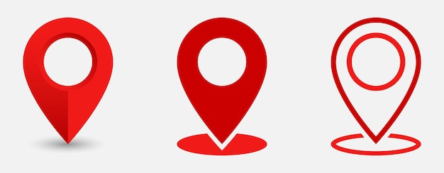 Marcador de lugar de pin de ubicación Ícono de ubicación Mapa de pin Ícono de pin de mapa Símbolo de ubicación GPS