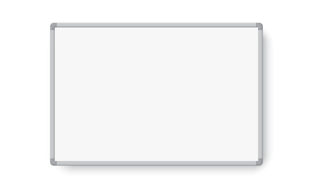 Marcador magnético de pizarra vacía con sombra