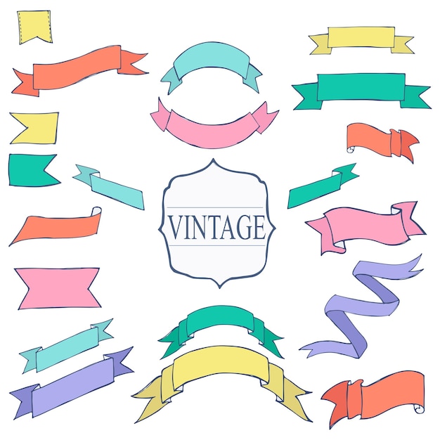Marcador de posición de texto de cinta de cinta de color vintage