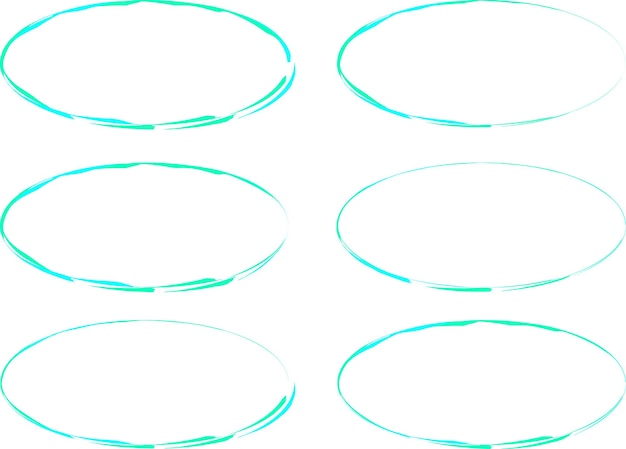 marcador verde claro creativo diferentes círculos abstractos conjunto vector