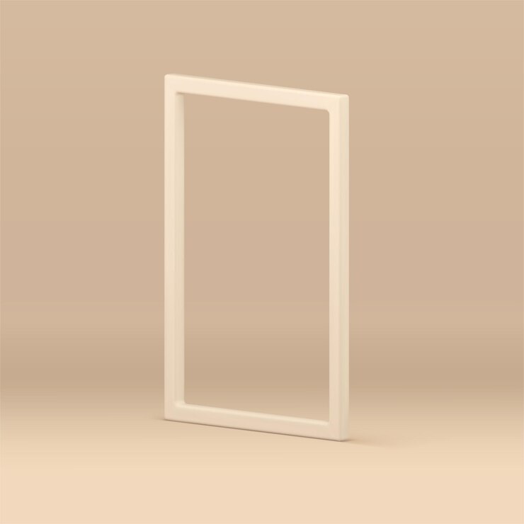 Vector marco 3d isométrico elemento de decoración minimalista para publicidad de productos vector de fondo de estudio beige