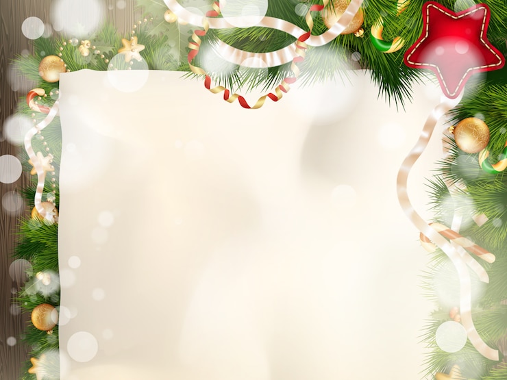 Vector marco de abeto de navidad.