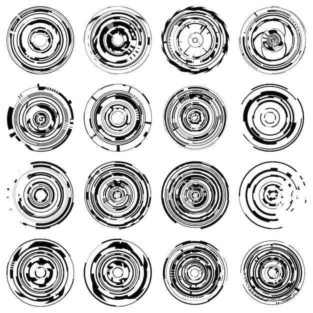 Marco abstracto gráfico abstracto ecualizador circular