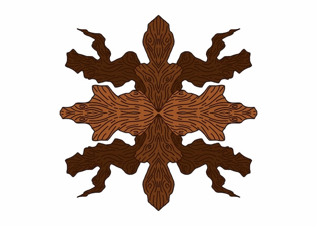 Vector marco de adorno de tronco de árbol borde para el tema de decoración de la naturaleza