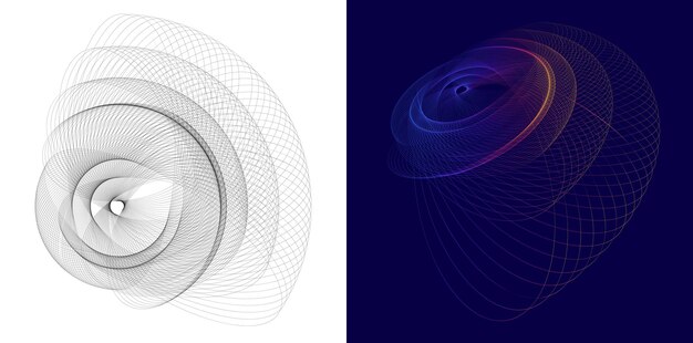 El marco de alambre dinámico abstract forma el flujo de datos futurista y los fondos de visualización científica para proyectos de negocios tecnológicos e innovación digital
