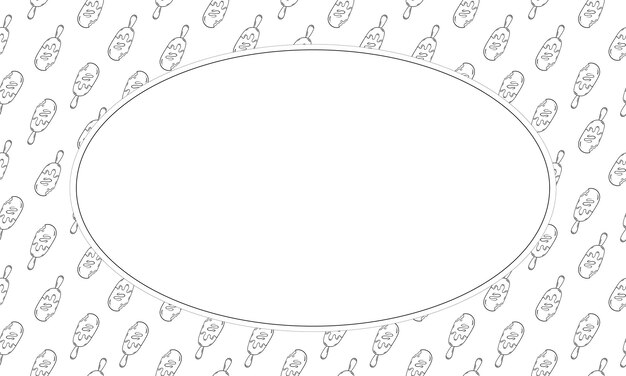 marco de alimentos y bebidas en el fondo del marco de estilo doodle