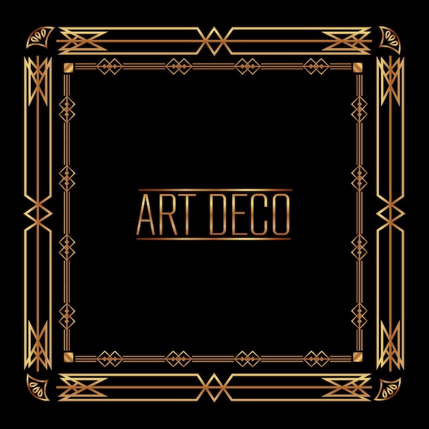 marco anticuario en estilo art deco ornamento de filigrana
