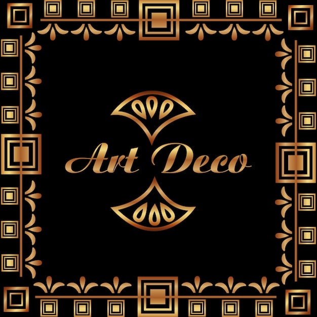 marco art deco floral lujo elegante vintage