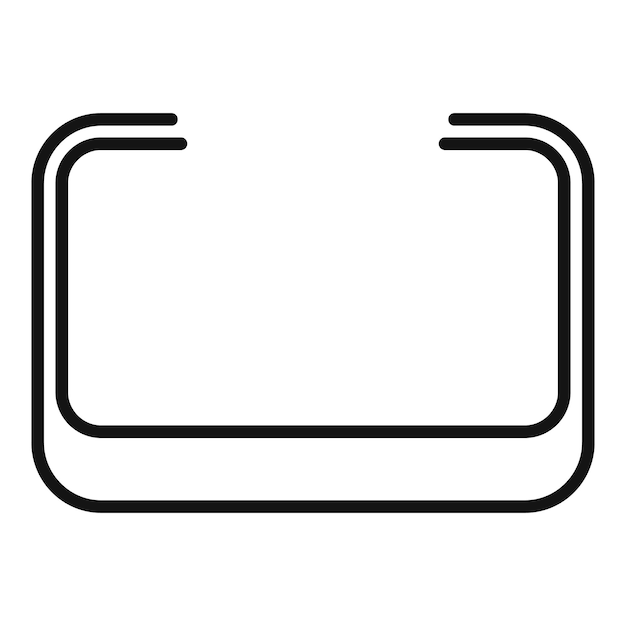 Marco de arte de línea negra minimalista sobre fondo blanco