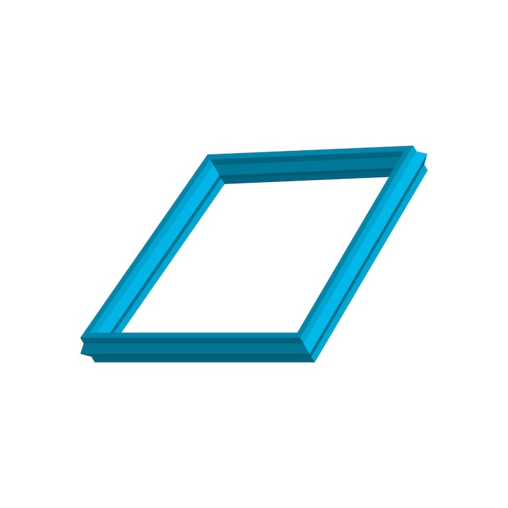 Vector marco azul 3d para fotos