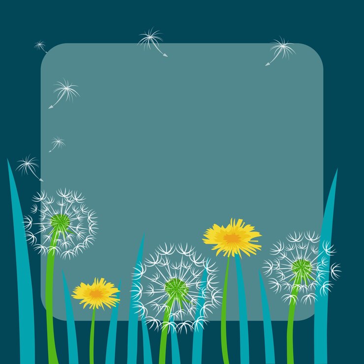 Vector marco en blanco decorado con formas modernizadas abstractas flores y follaje borde moderno vacío rodeado de símbolos de líneas multicolores organizados agradablemente