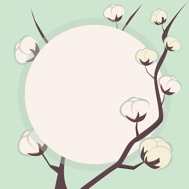 Vector marco en blanco decorado con formas modernizadas abstractas flores y follaje borde moderno vacío