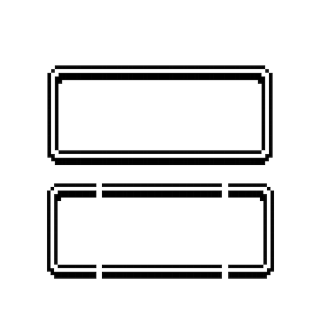 marco blanco y negro en estilo pixel art
