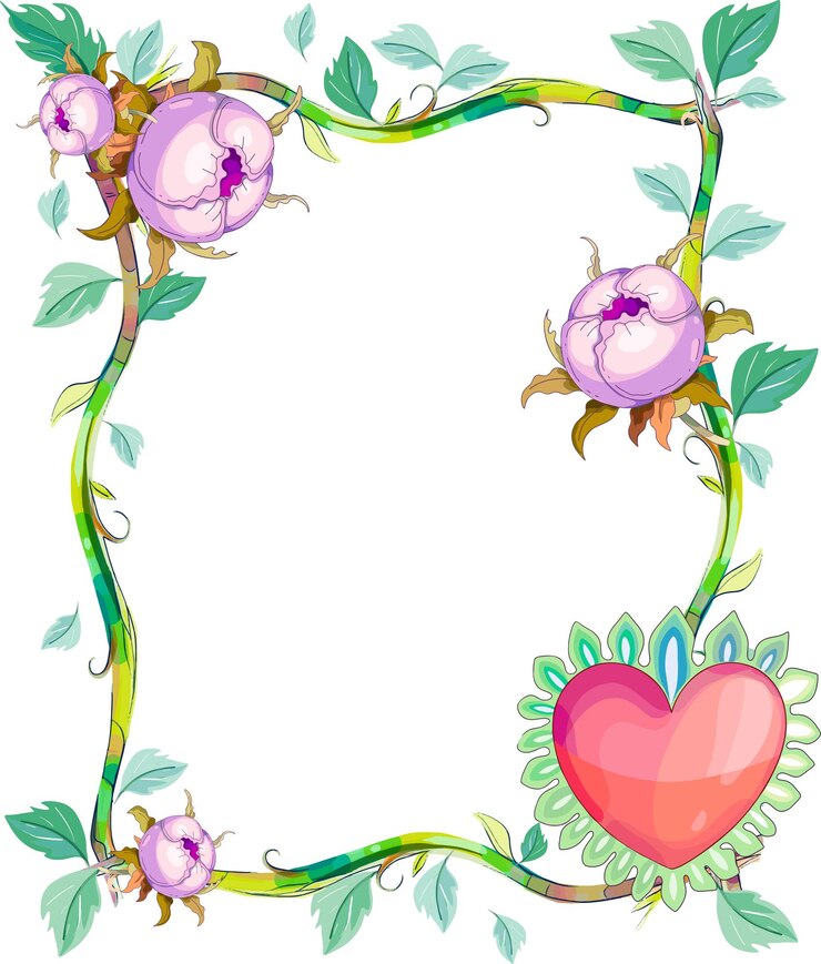 Vector marco bohemia vintage con una decoración de ramas con hojas y flores