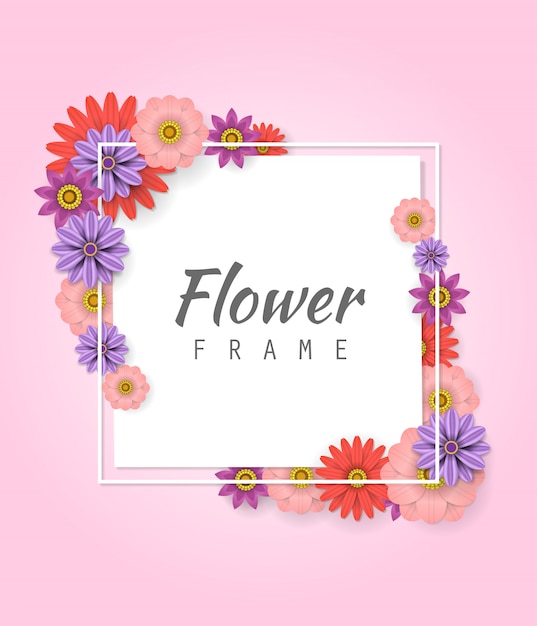 Marco bonito de flores