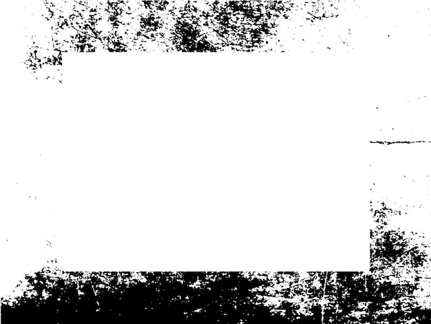 Marco y borde grunge blanco y negro grunge textura de superposición de angustia polvo y pared sucia áspera