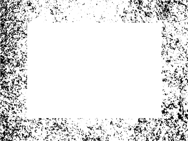 Marco y borde grunge blanco y negro grunge textura de superposición de angustia polvo y pared sucia áspera