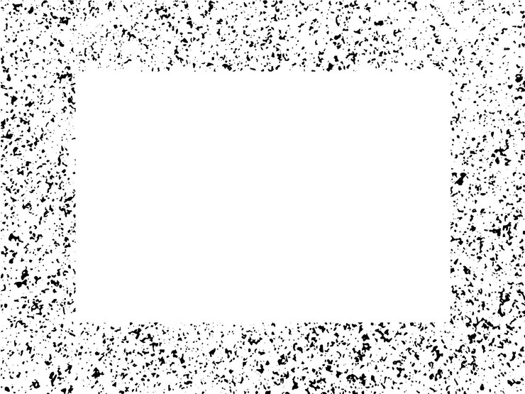 Vector marco y borde grunge blanco y negro grunge textura de superposición de angustia polvo y pared sucia áspera