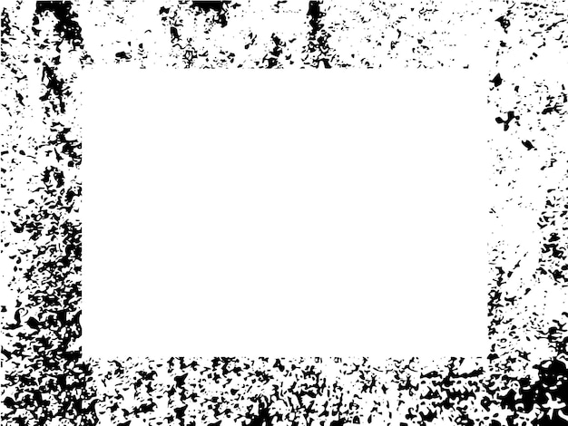 Marco y borde grunge blanco y negro grunge textura de superposición de angustia polvo y pared sucia áspera