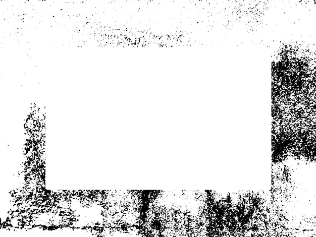 Marco y borde grunge blanco y negro grunge textura de superposición de angustia polvo y pared sucia áspera
