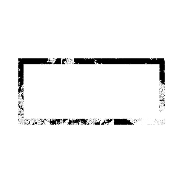 Marco borde grunge forma icono rectángulo elemento de garabateo decorativo para el diseño