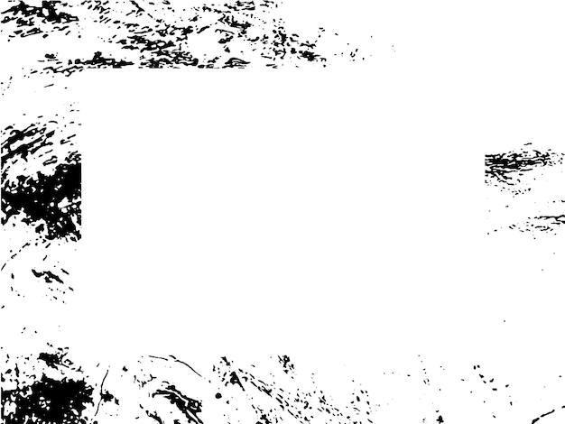 Marco y borde grunge grunge negro y blanco textura de superposición de angustia