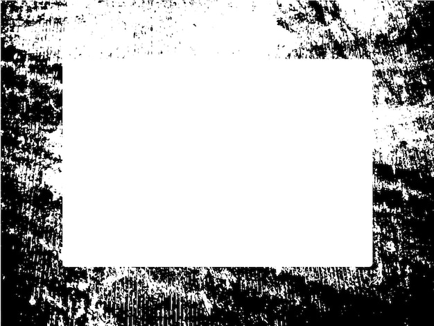 Marco y borde grunge grunge negro y blanco textura de superposición de angustia