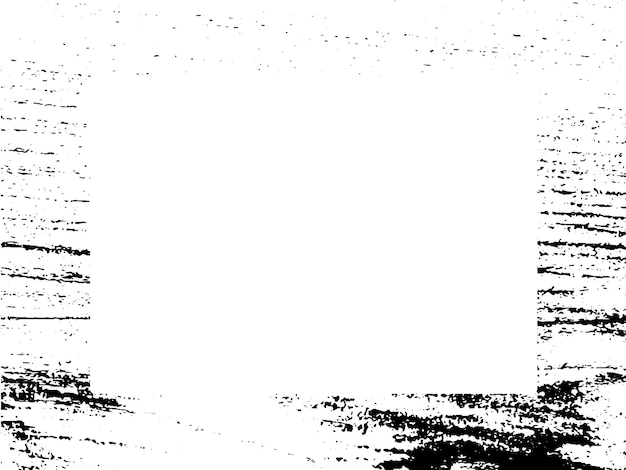 Marco y borde grunge grunge negro y blanco textura de superposición de angustia