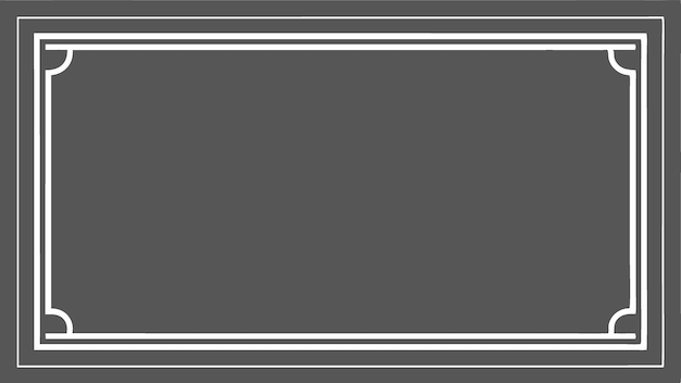Marco de borde ornamental minimalista en blanco y negro Marco de borde decorativo Marco de frontera con líneas geométricas