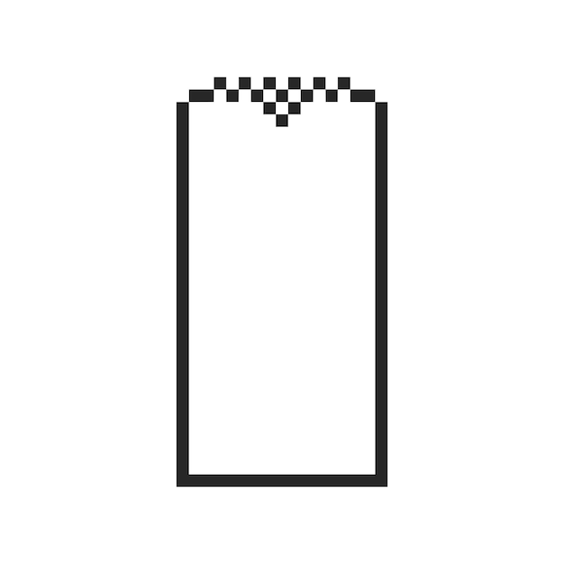 marco de borde rectángulo pixel art