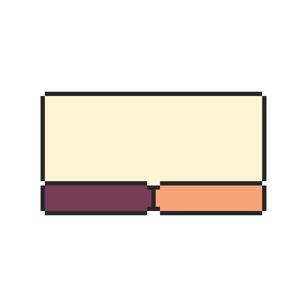 marco de borde rectángulo pixel art