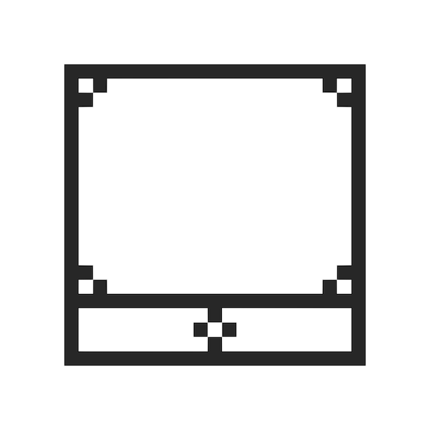 marco de borde rectángulo pixel art