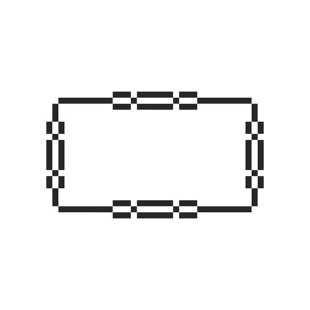 marco de borde rectángulo pixel art