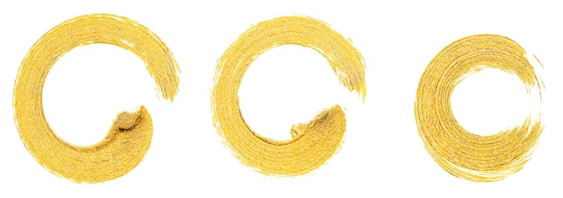 Marco de brillo de círculo dorado. Puntos de confeti dorados redondos, fondo transparente blanco. textura brillante