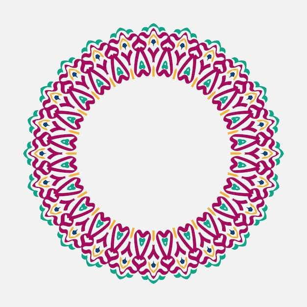 marco circular con color moderno