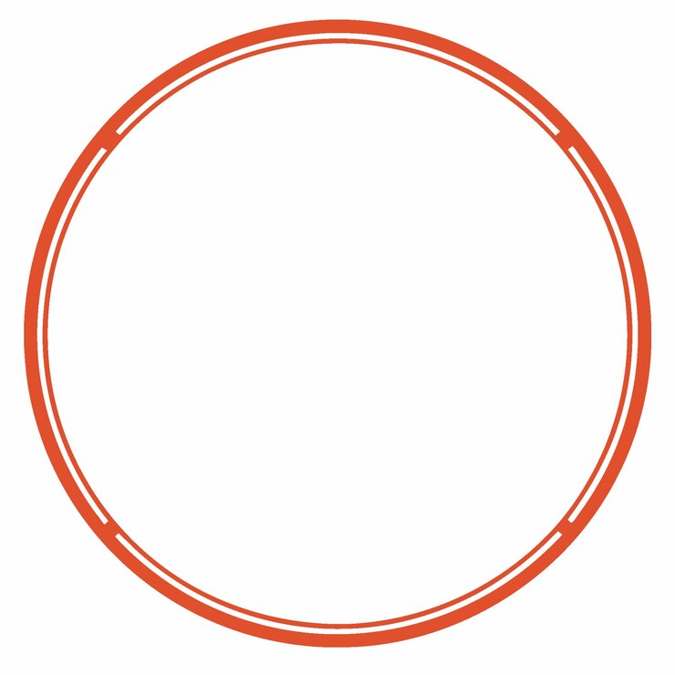 Vector marco circular decorativo líneas de borde con patrón de diseño geométrico y simétrico