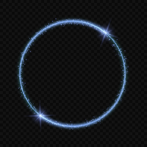 Marco circular con efecto de luz.