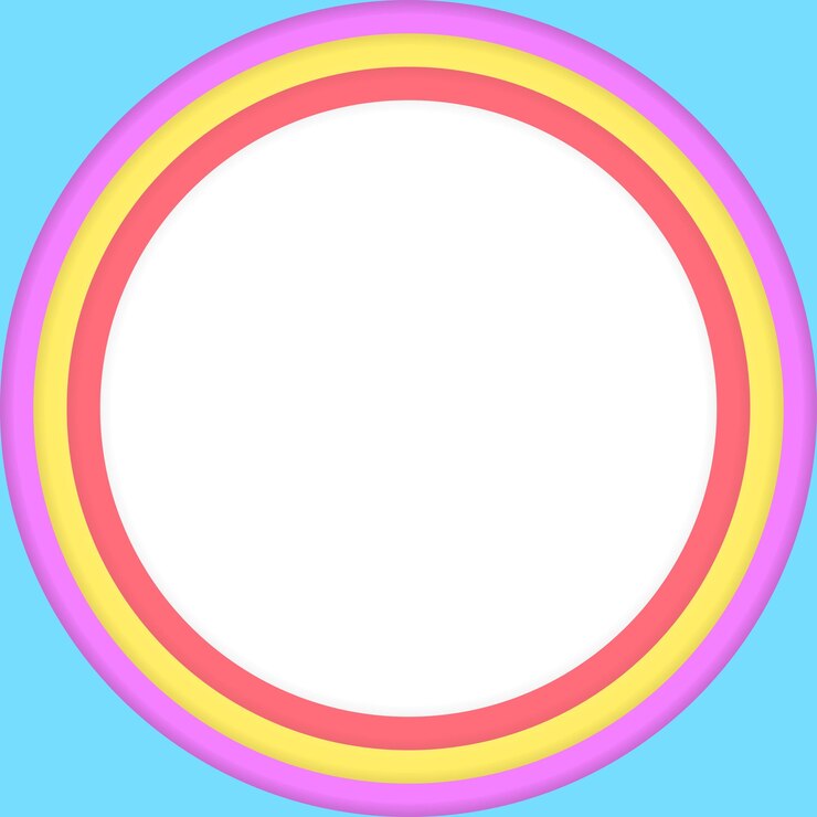 Vector marco circular con fondo pastel y capas superpuestas. abstracto, moderno, colorido y cortado en papel.