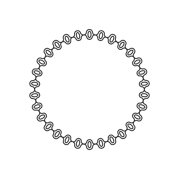 marco circular con ilustración de elemento de estilo de línea