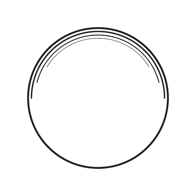 marco circular con ilustración de estilo de línea