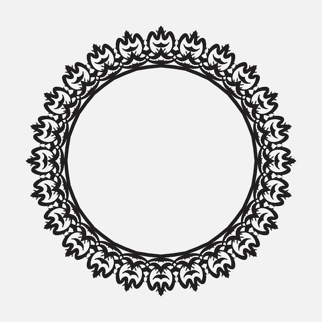 Vector marco circular o ornamento redondo