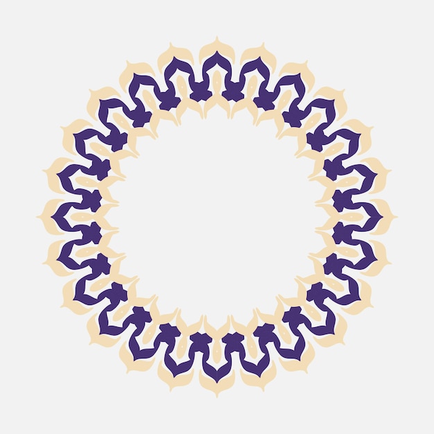marco circular vintage o adorno redondo de color púrpura
