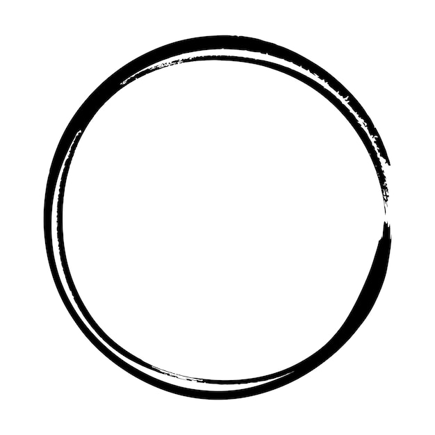 Marco de círculo borda plantilla de forma de fondo grunge para elemento de garabateo decorativo para el diseño