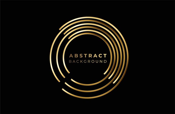 Vector marco de círculo dorado elemento de diseño de vector abstracto. concepto de oro. ilustración vectorial.