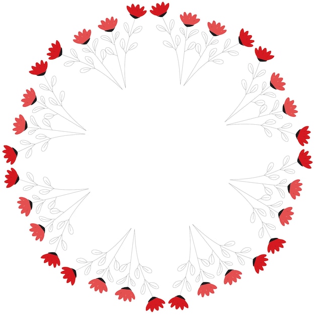 marco de círculo floral