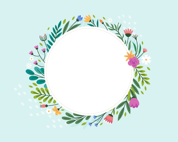Marco de círculo floral